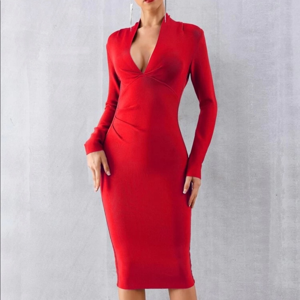 Red bandage dress